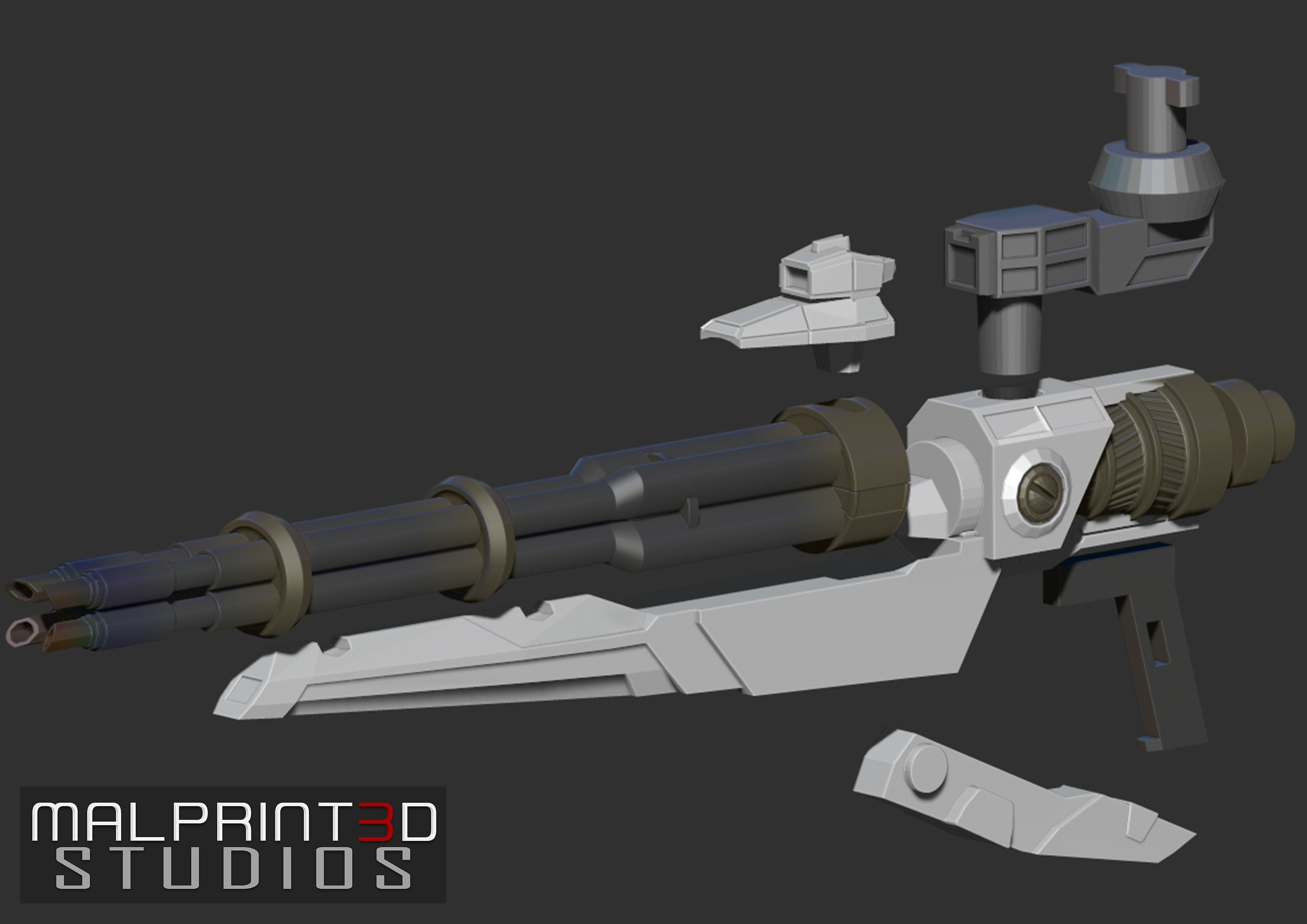 MB Inspired Gunbarrel Striker Pack for MG Strike Gundam VerRM 3D print model_3