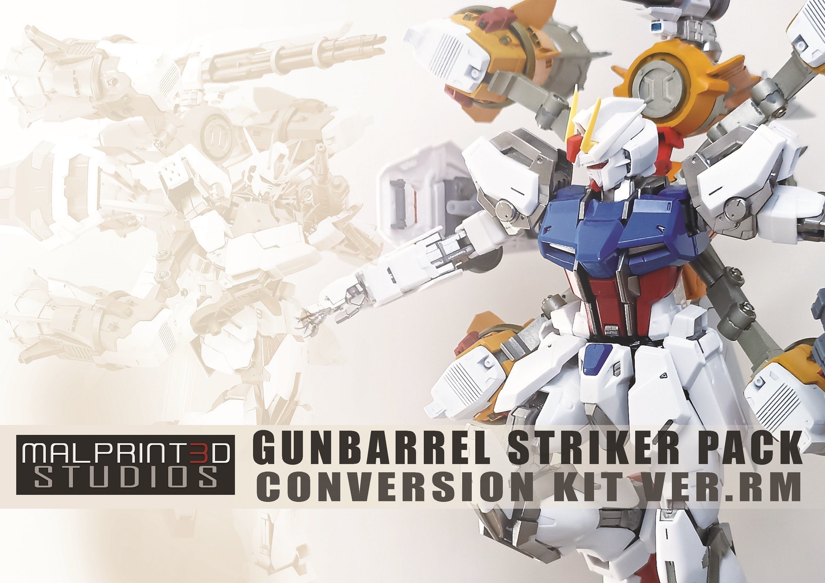 MB Inspired Gunbarrel Striker Pack for MG Strike Gundam VerRM 3D print model_4