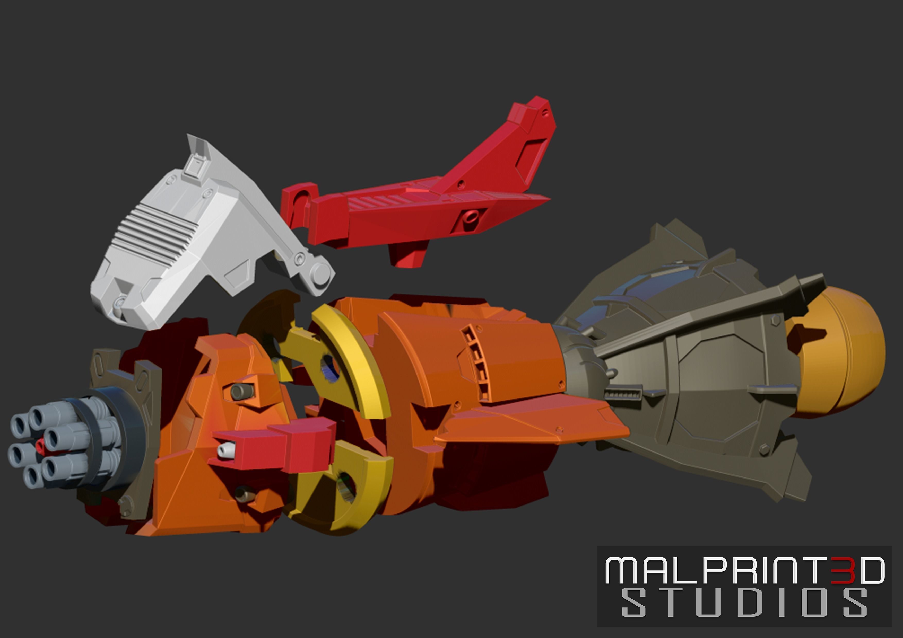 MB Inspired Gunbarrel Striker Pack for MG Strike Gundam VerRM 3D print model_2