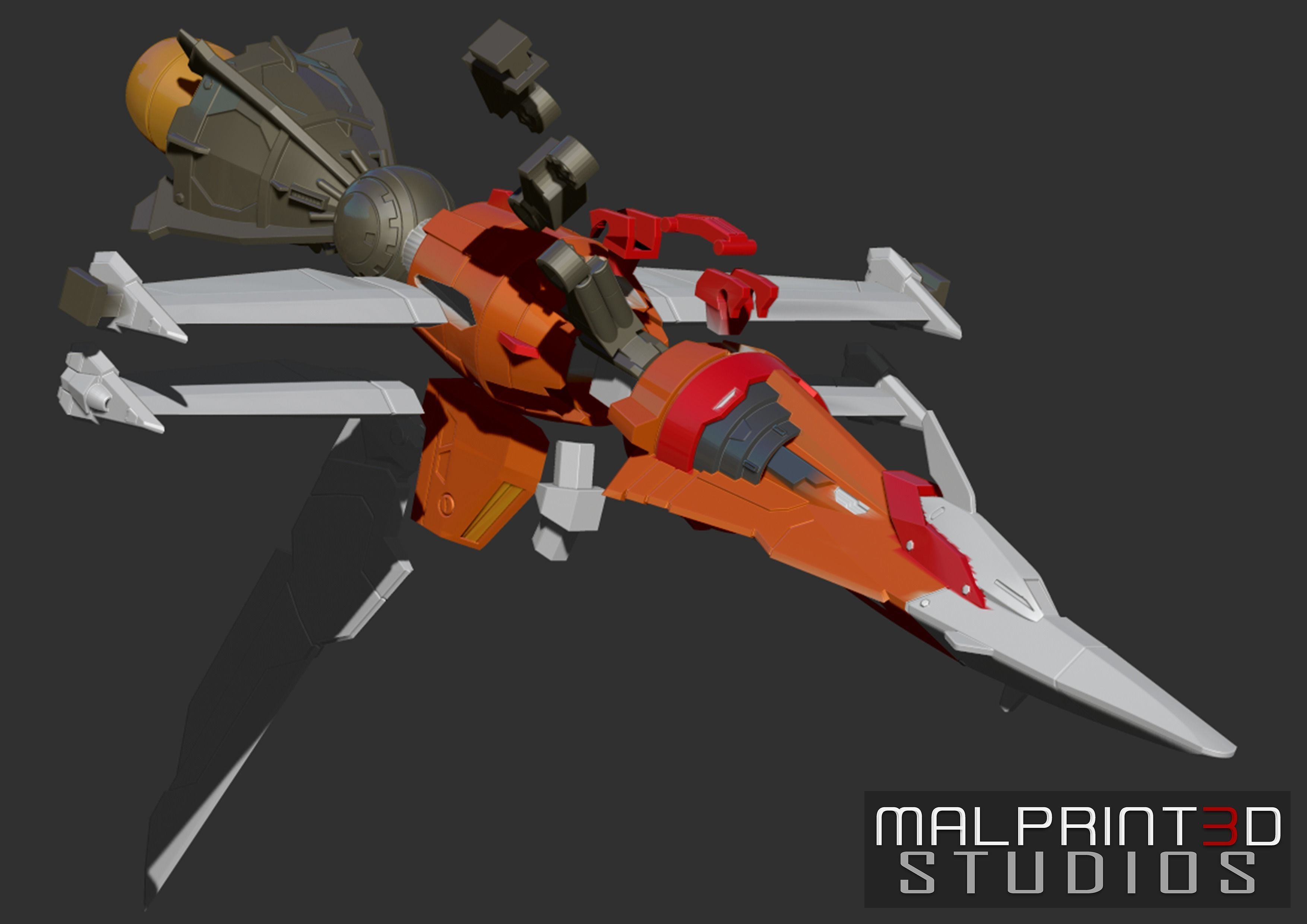 MB Inspired Gunbarrel Striker Pack for MG Strike Gundam VerRM 3D print model_1
