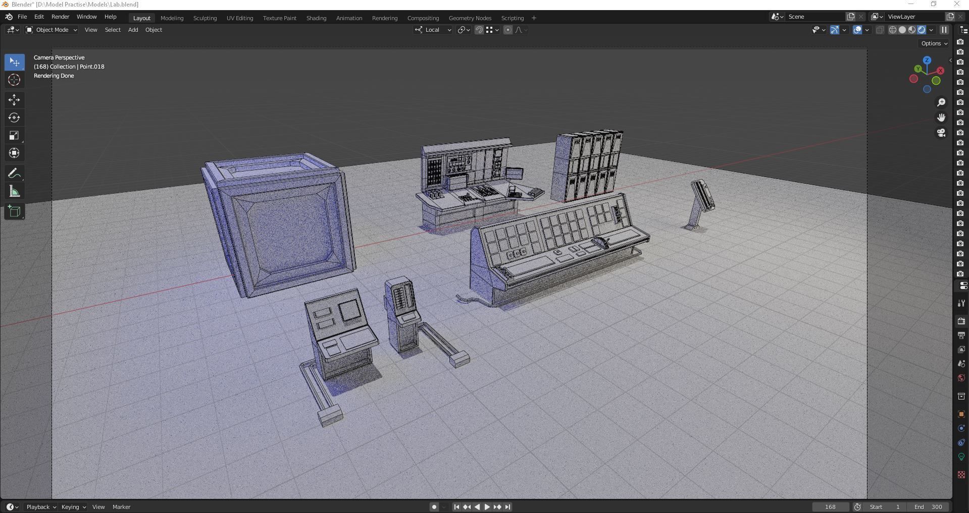 Sci-Fi Lab Low-poly 3D model_6