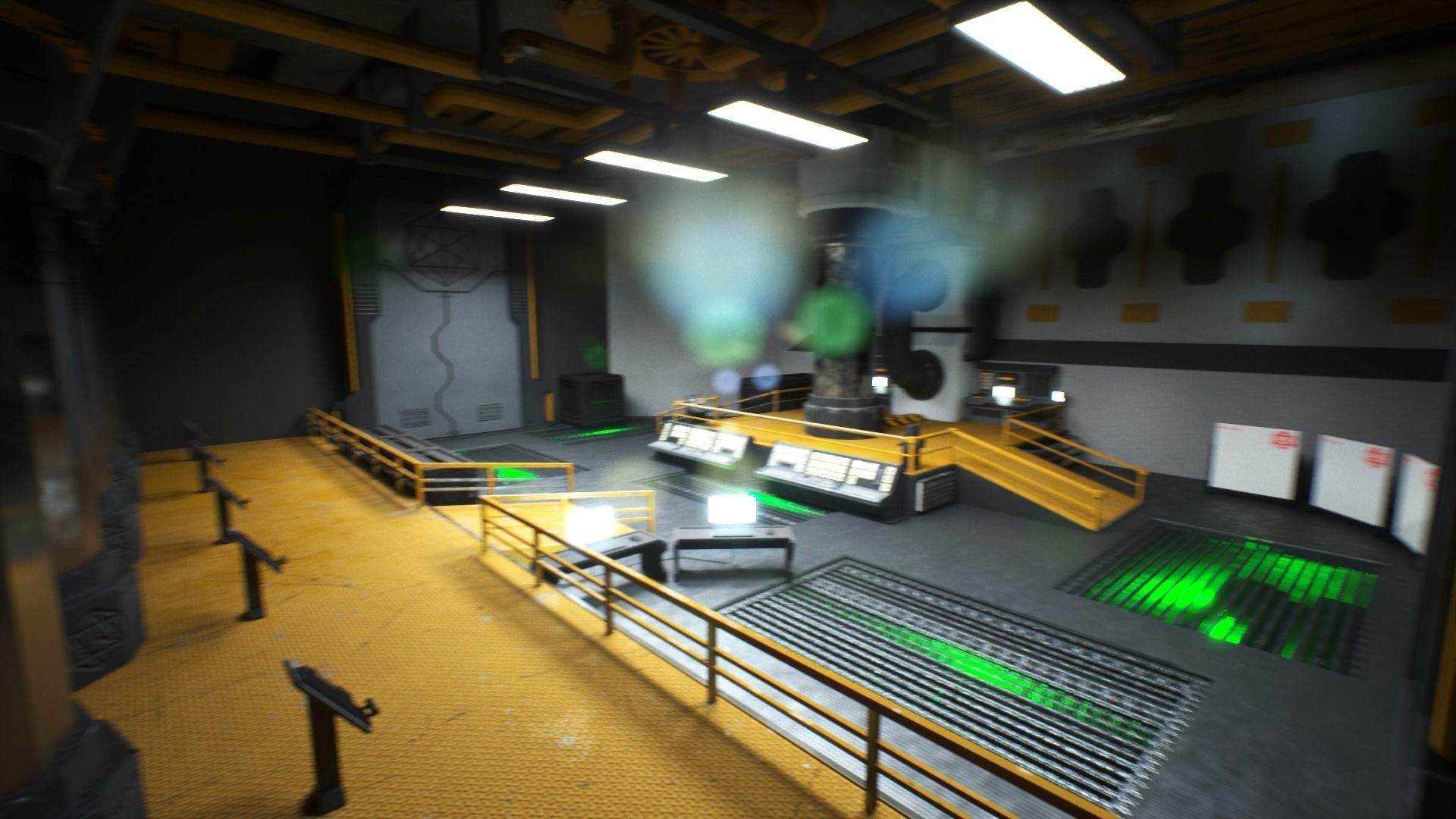 Sci-Fi Lab Low-poly 3D model_3