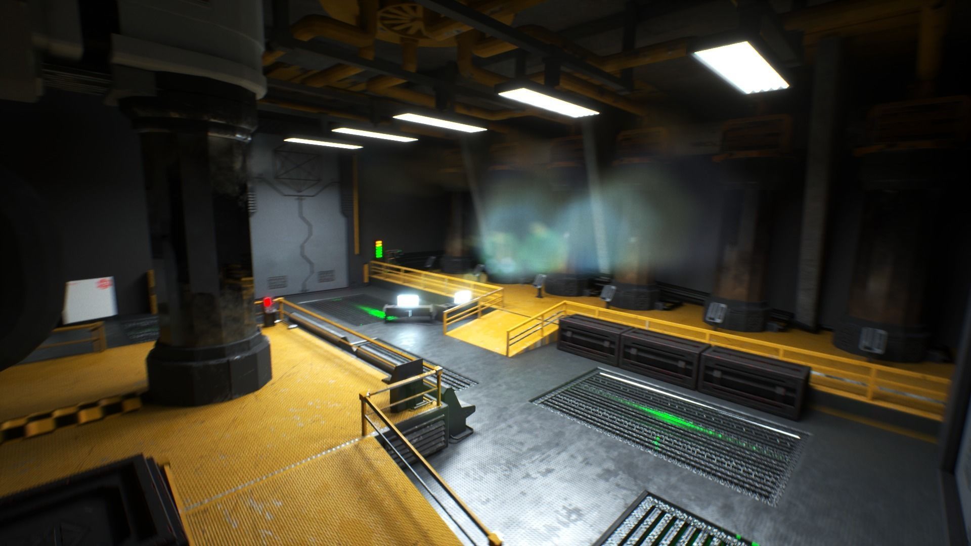 Sci-Fi Lab Low-poly 3D model_2