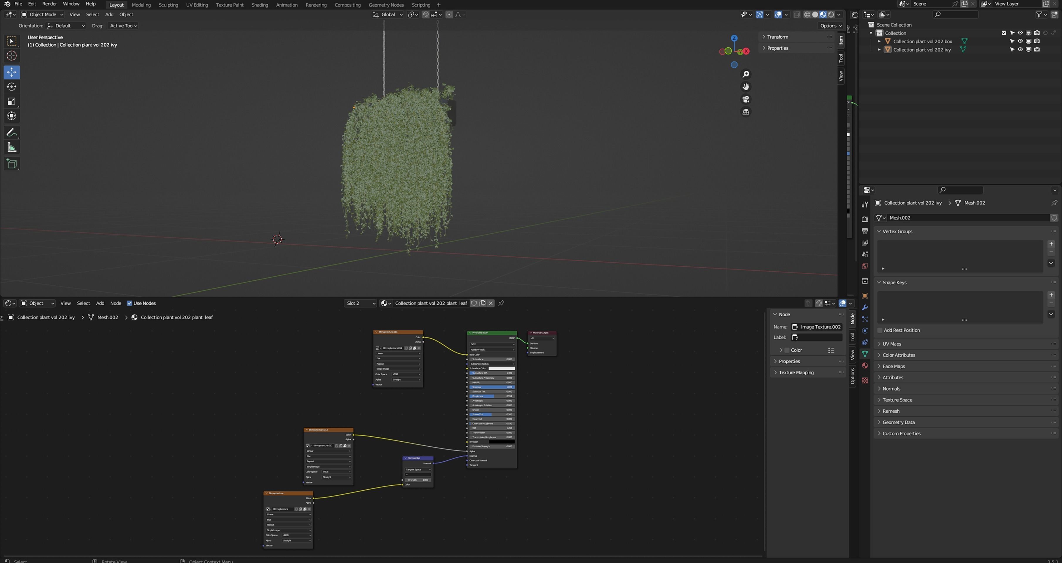Collection plant vol 202 - blender model  3D model_6