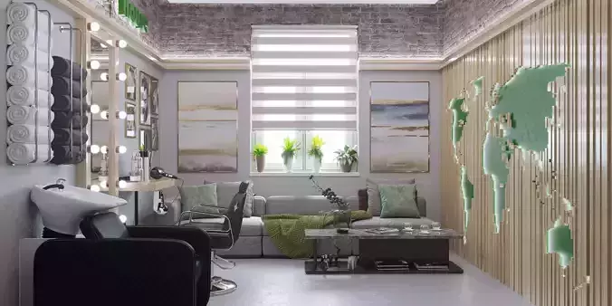 Barber shop interior design 2