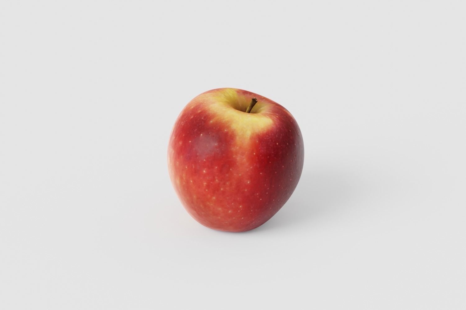 Bicolor Apple Photoscan Low Poly Free low-poly 3D model_6