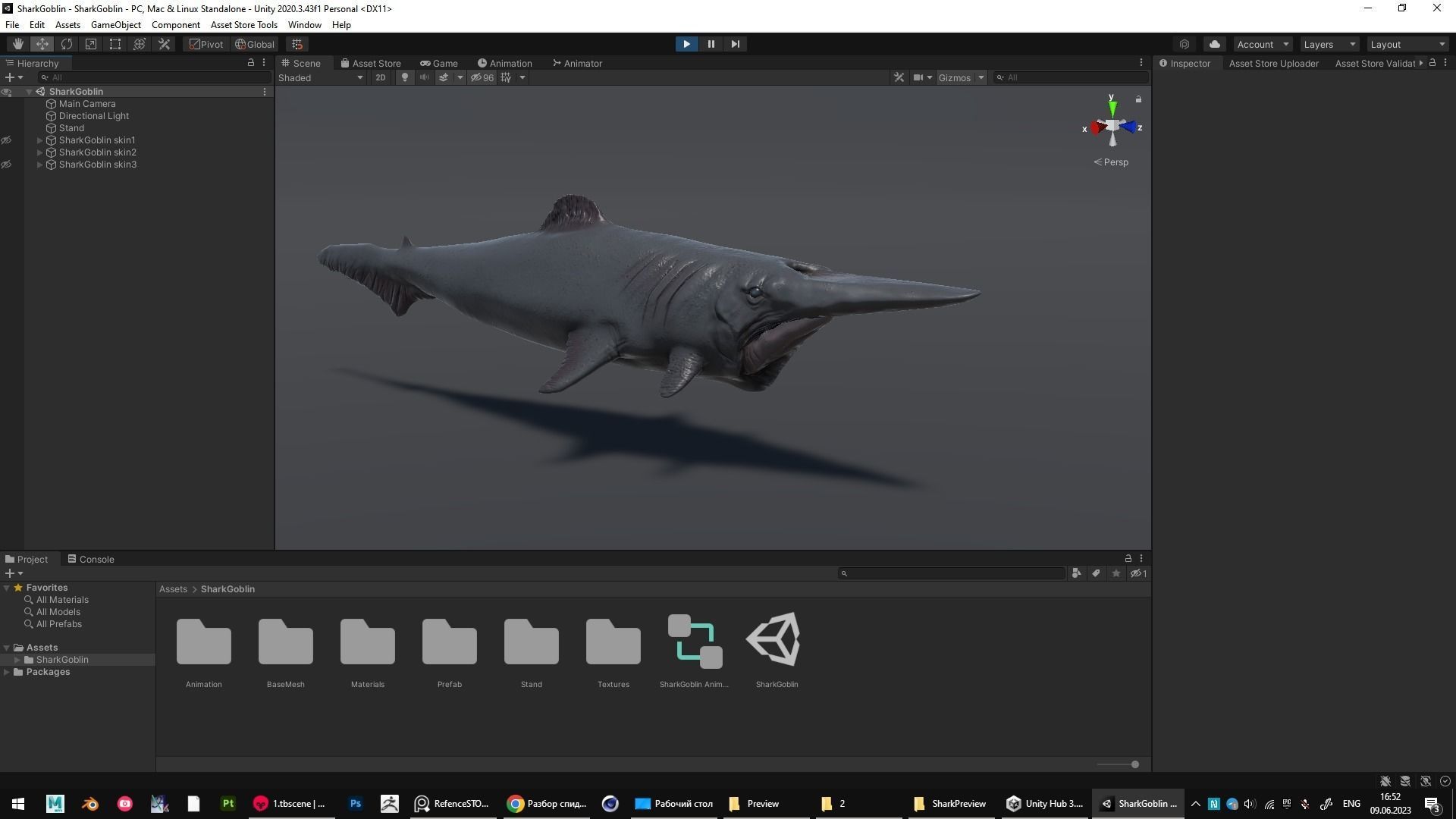 The Shark Goblin - fish - Ocean predator - Fish 3d model 9 Low-poly 3D model_15