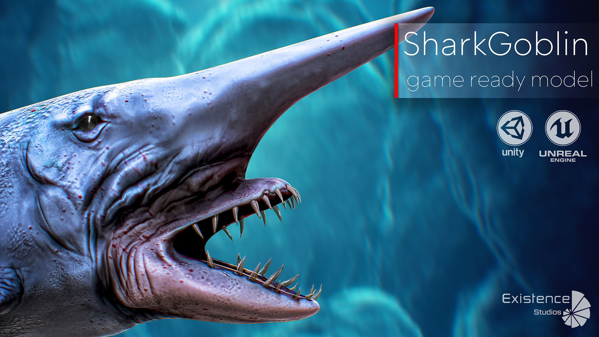 The Shark Goblin - fish - Ocean predator - Fish 3d model 9 Low-poly 3D model_4