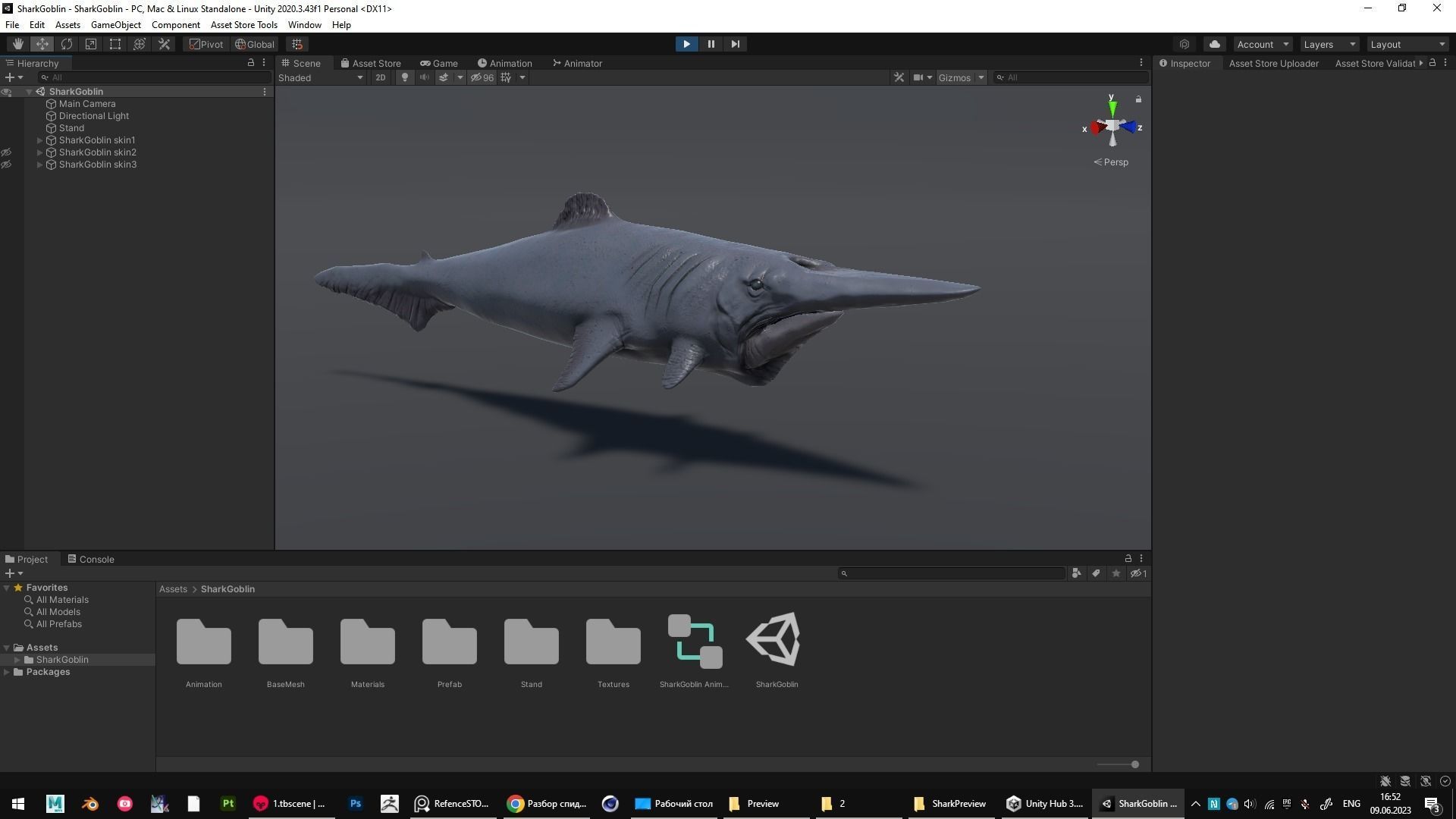 The Shark Goblin - fish - Ocean predator - Fish 3d model 9 Low-poly 3D model_17