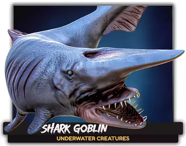 The Shark Goblin - fish - Ocean predator - Fish 3d model 9 Low-poly 3D model