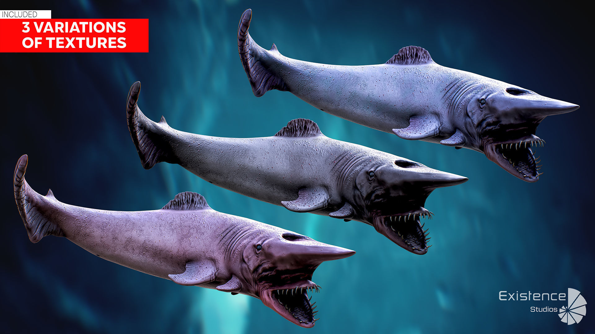 The Shark Goblin - fish - Ocean predator - Fish 3d model 9 Low-poly 3D model_8