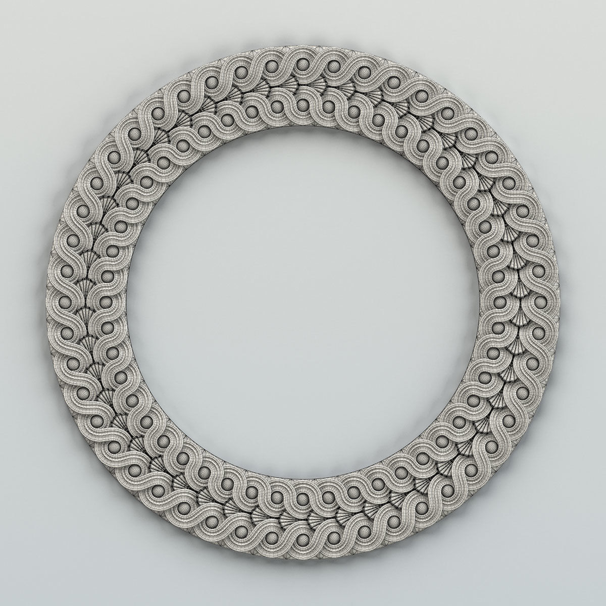 Round rosette 050 3D model_5