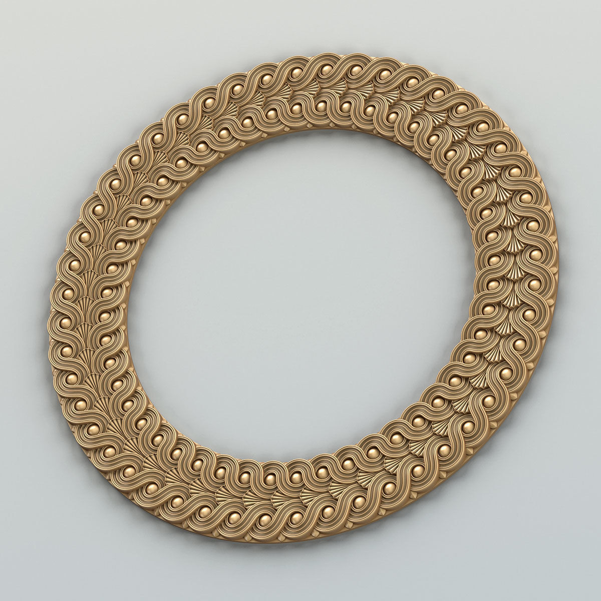 Round rosette 050 3D model_4