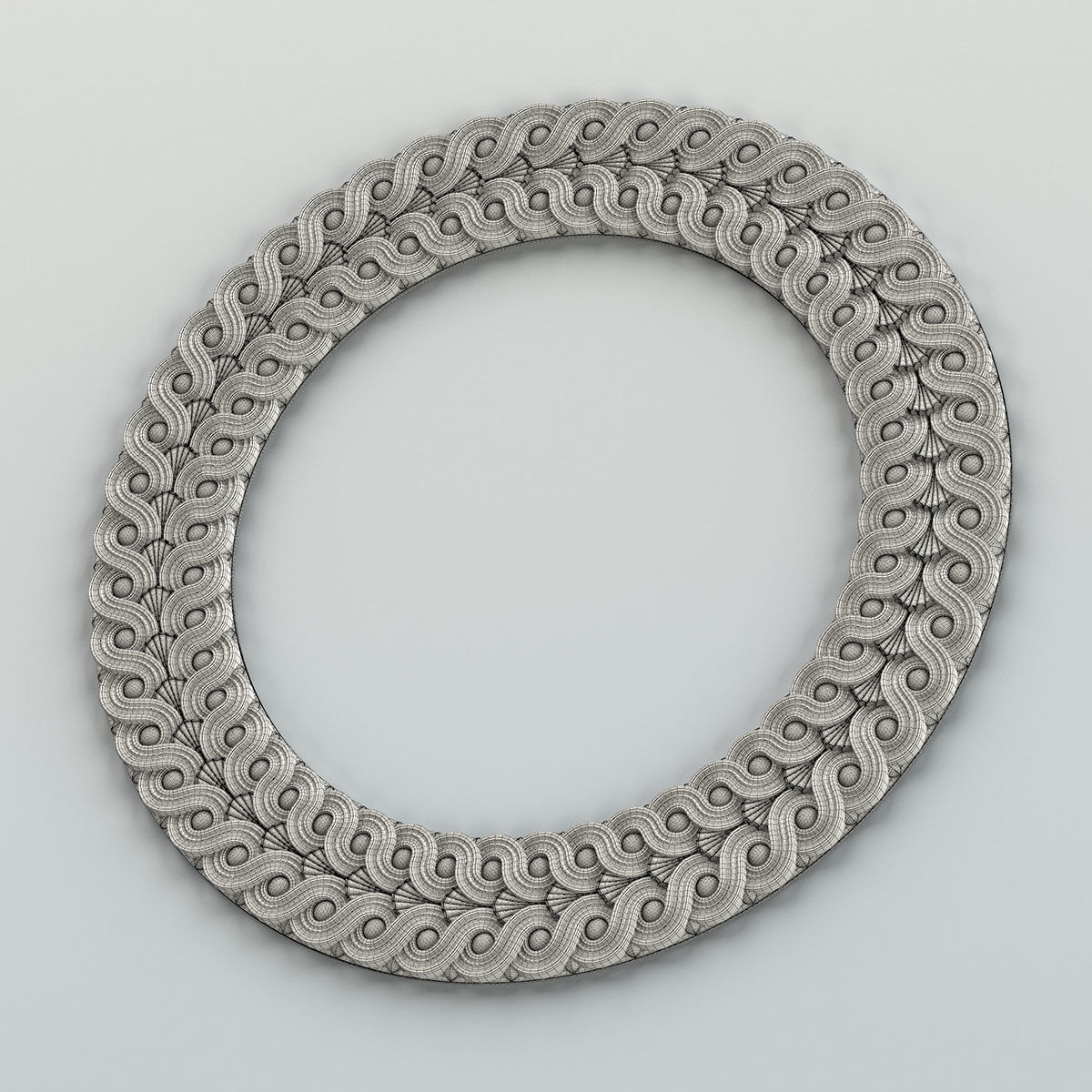 Round rosette 050 3D model_7