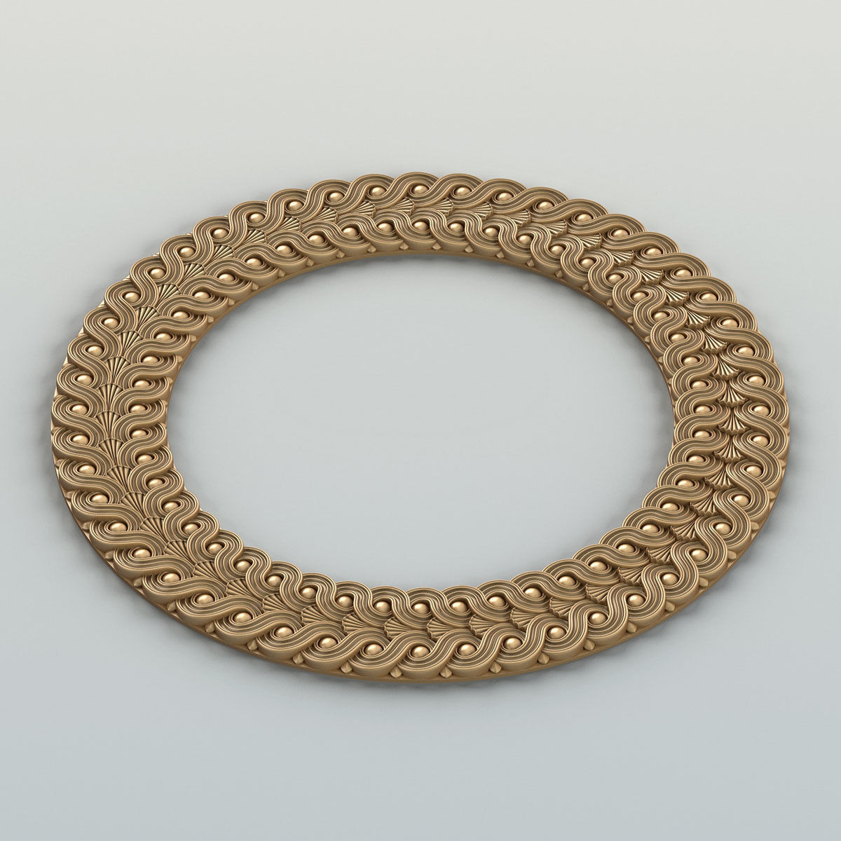 Round rosette 050 3D model_3