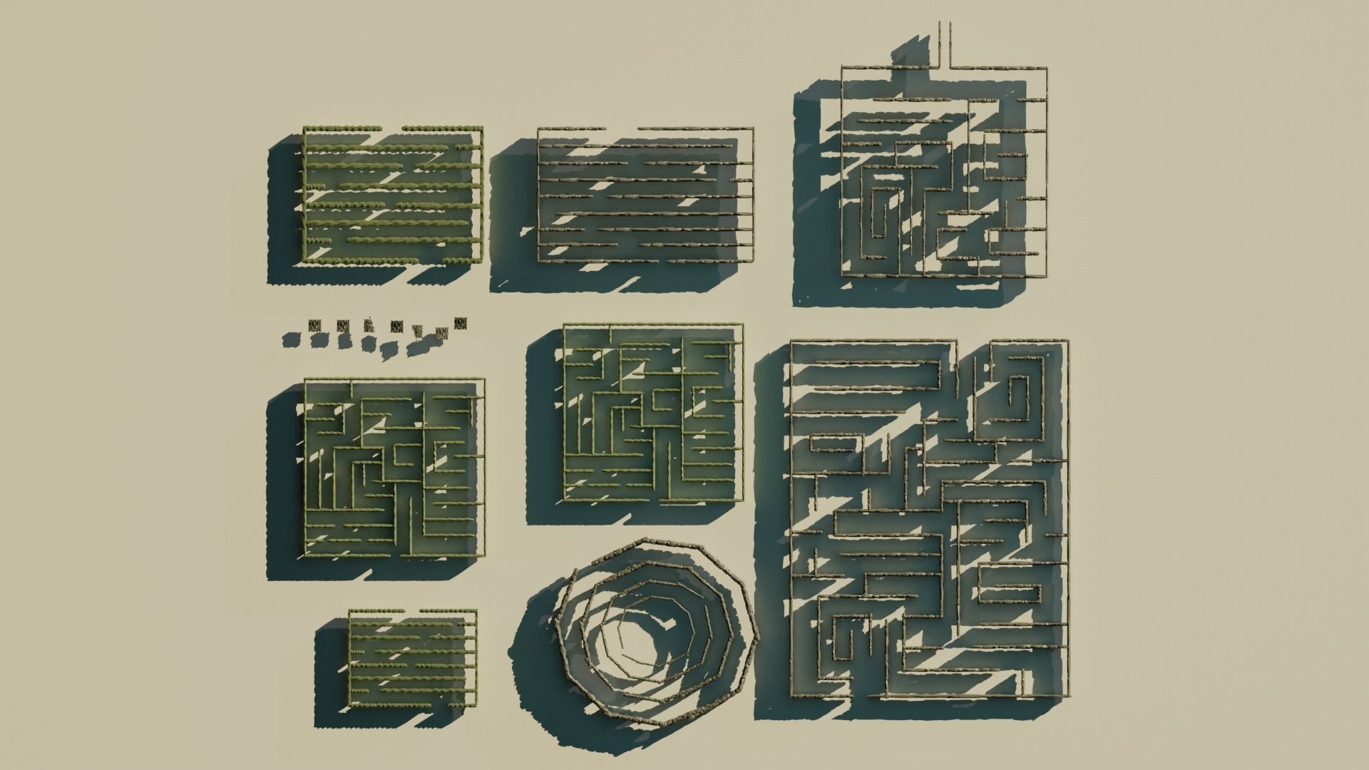 Low Poly Mazes Low-poly 3D model_5