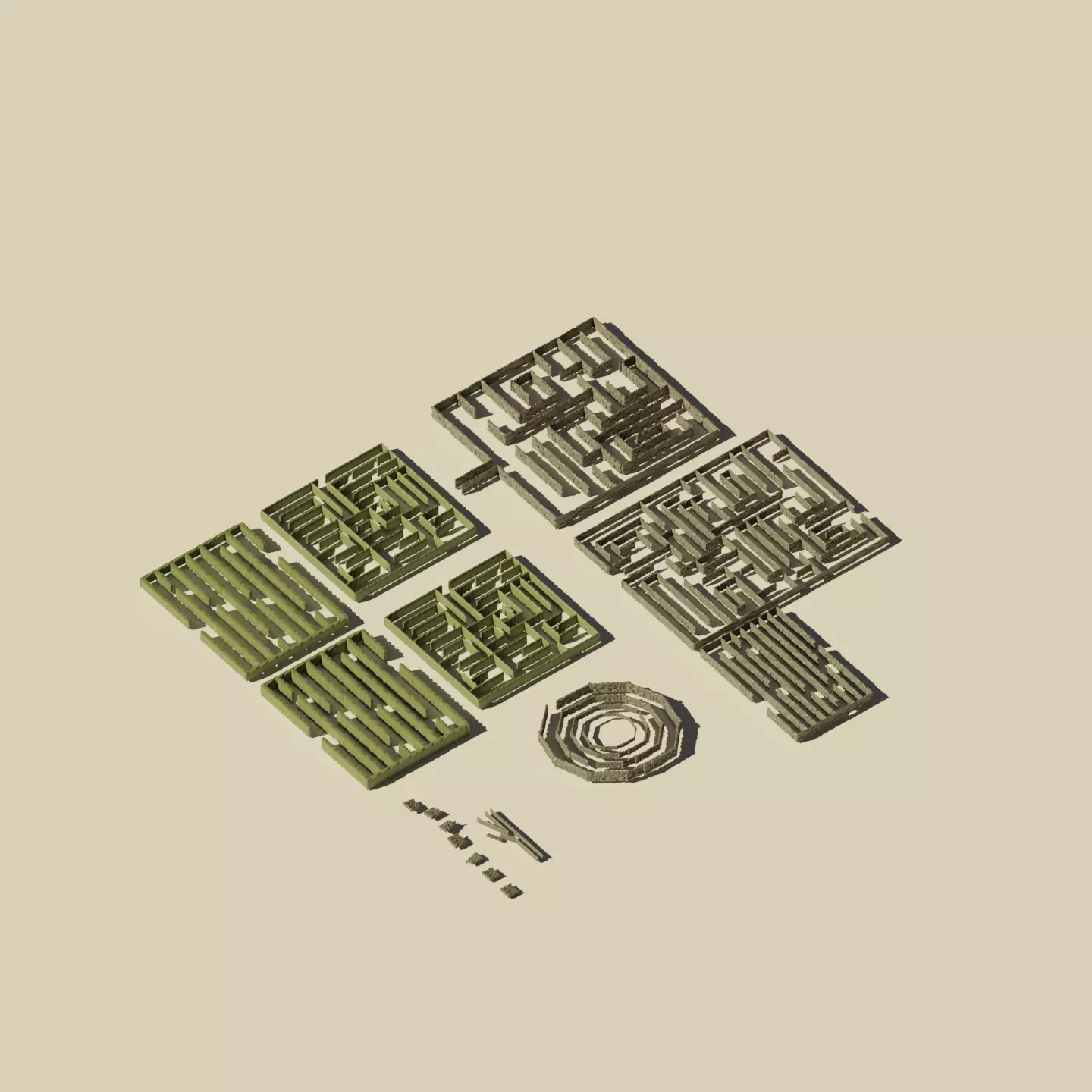 Low Poly Mazes Low-poly 3D model_0