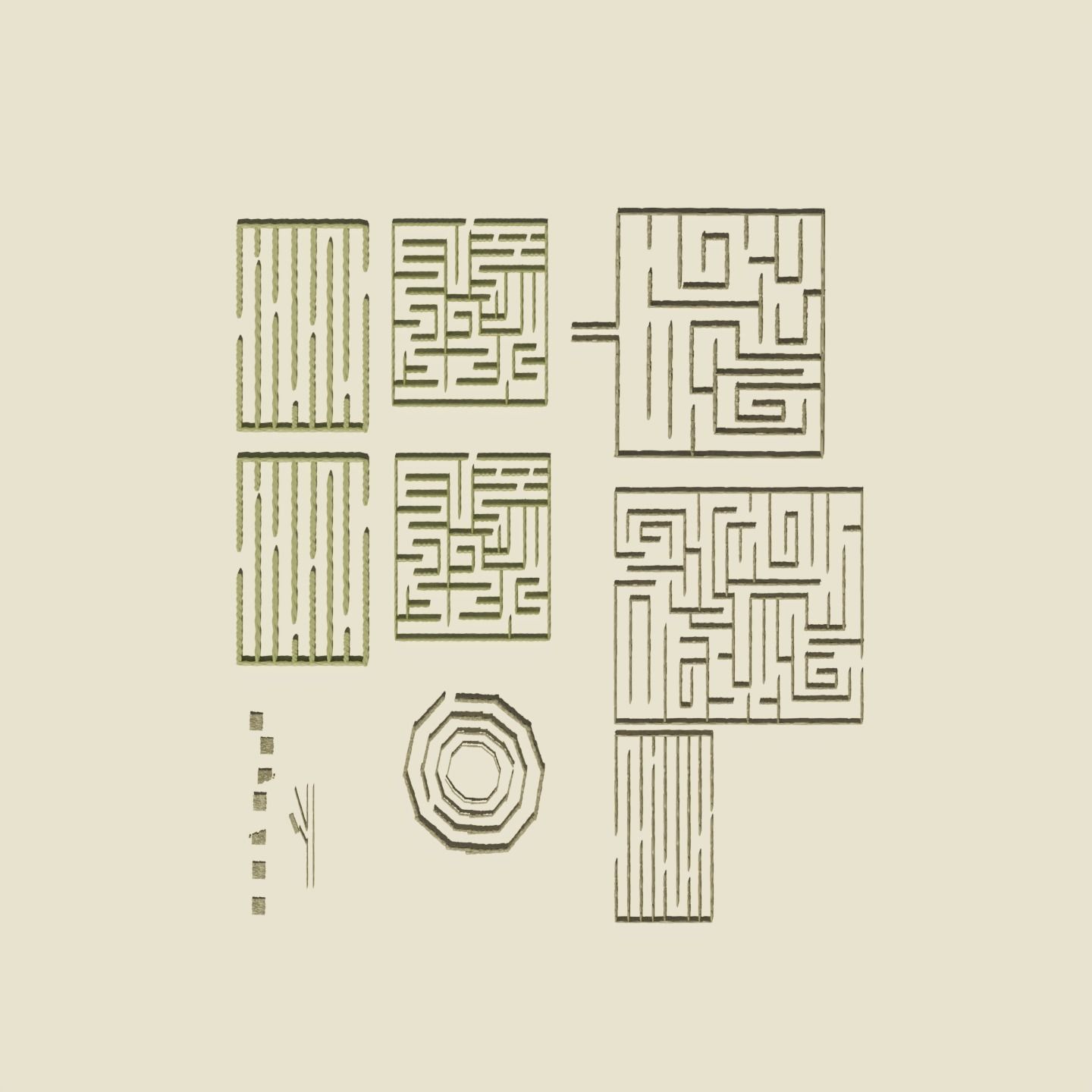 Low Poly Mazes Low-poly 3D model_1