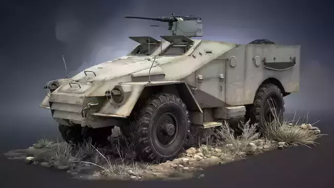 BTR-40 Game Ready Low-poly 3D model
