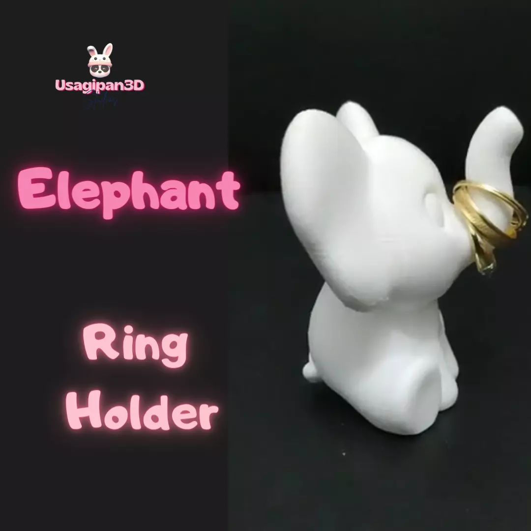 Elephant Ring Holder 3D print model_0