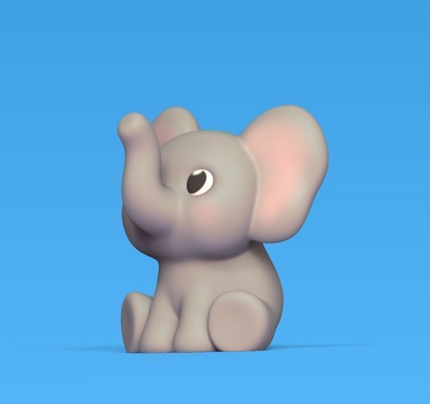 Elephant Ring Holder 3D print model_2