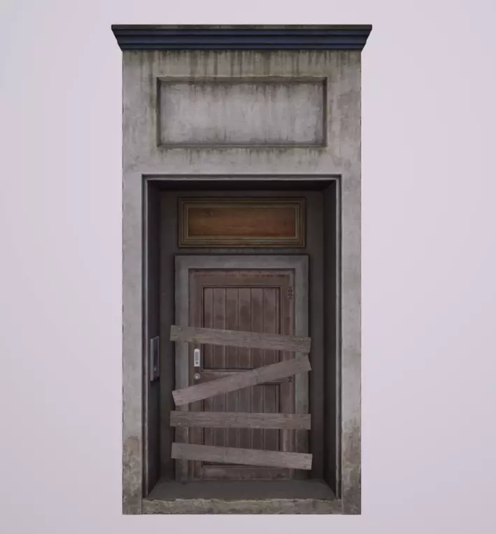 Shopfront Brooklyn Double Alcove Low-poly 3D model_0