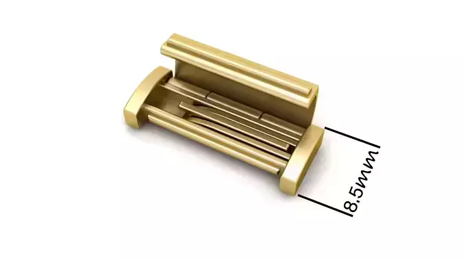 8-and-half mm Plain Gold Lock Box 3D print model