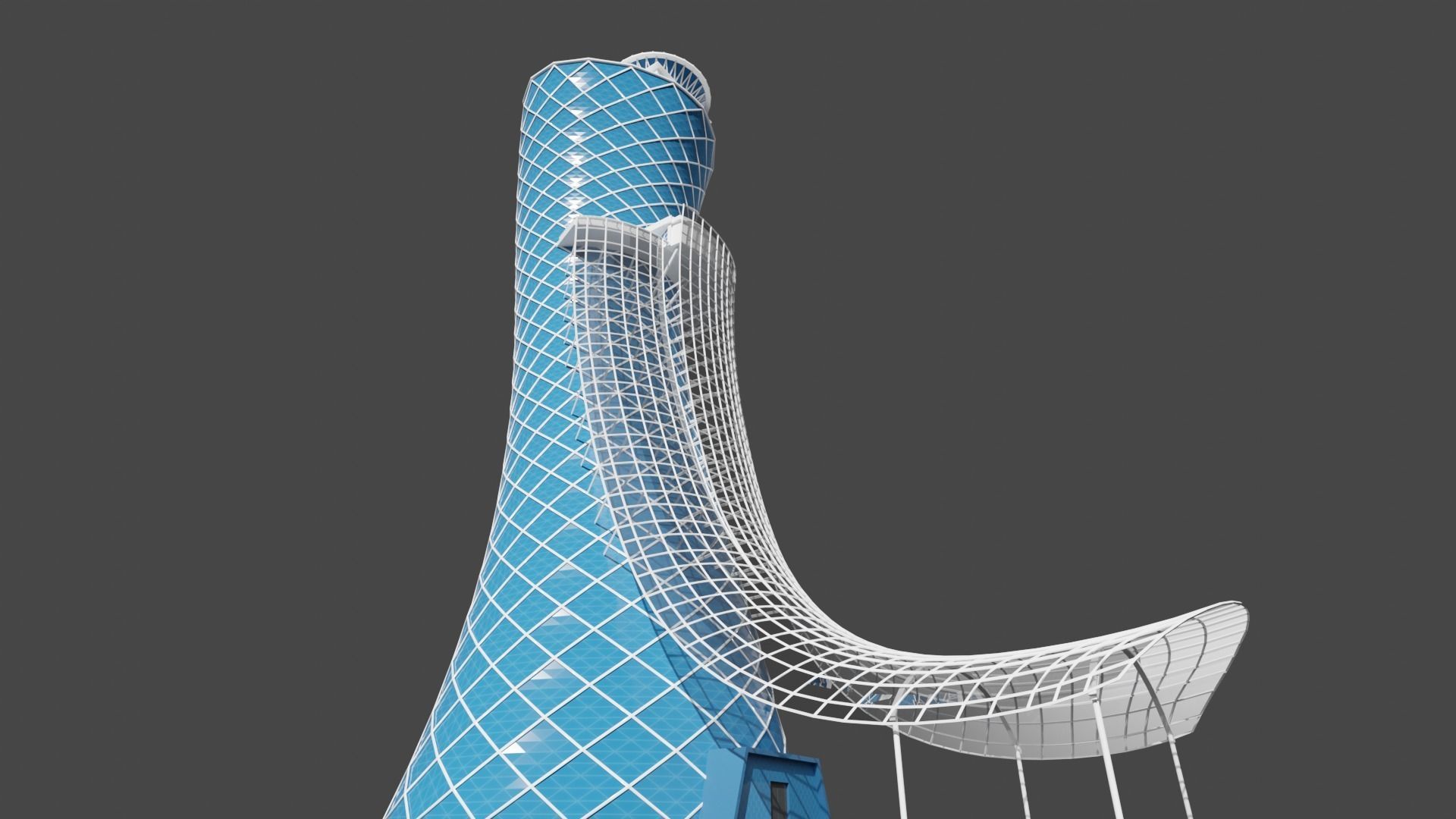 Abu Dhabi Capital Gate 3D model_1