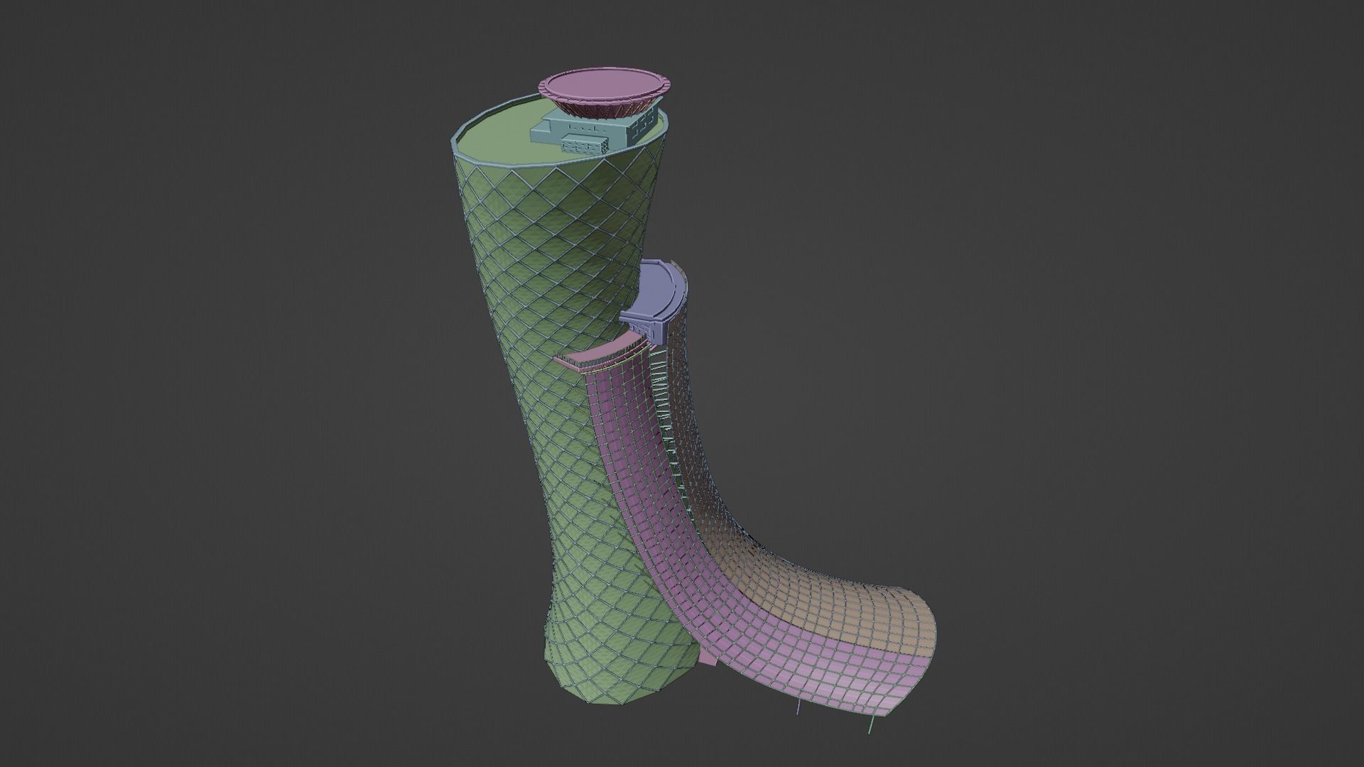 Abu Dhabi Capital Gate 3D model_8