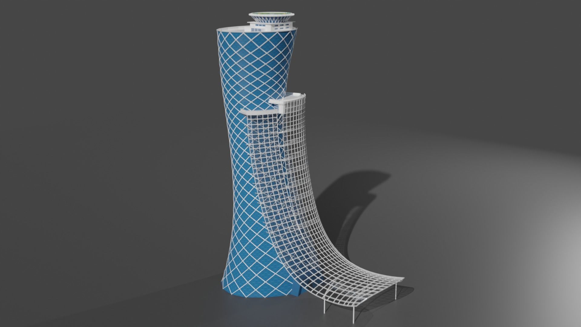 Abu Dhabi Capital Gate 3D model_3