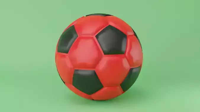 Red Black Soccer Ball