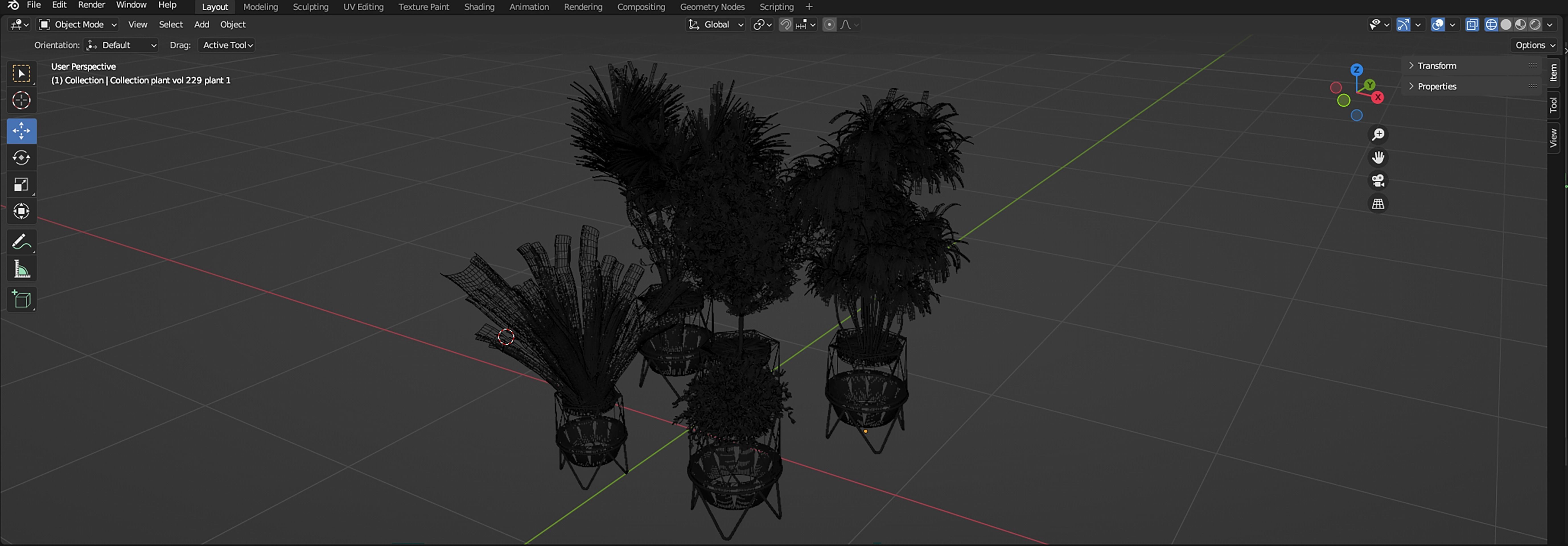 Collection plant vol 229 - blender model  3D model_7