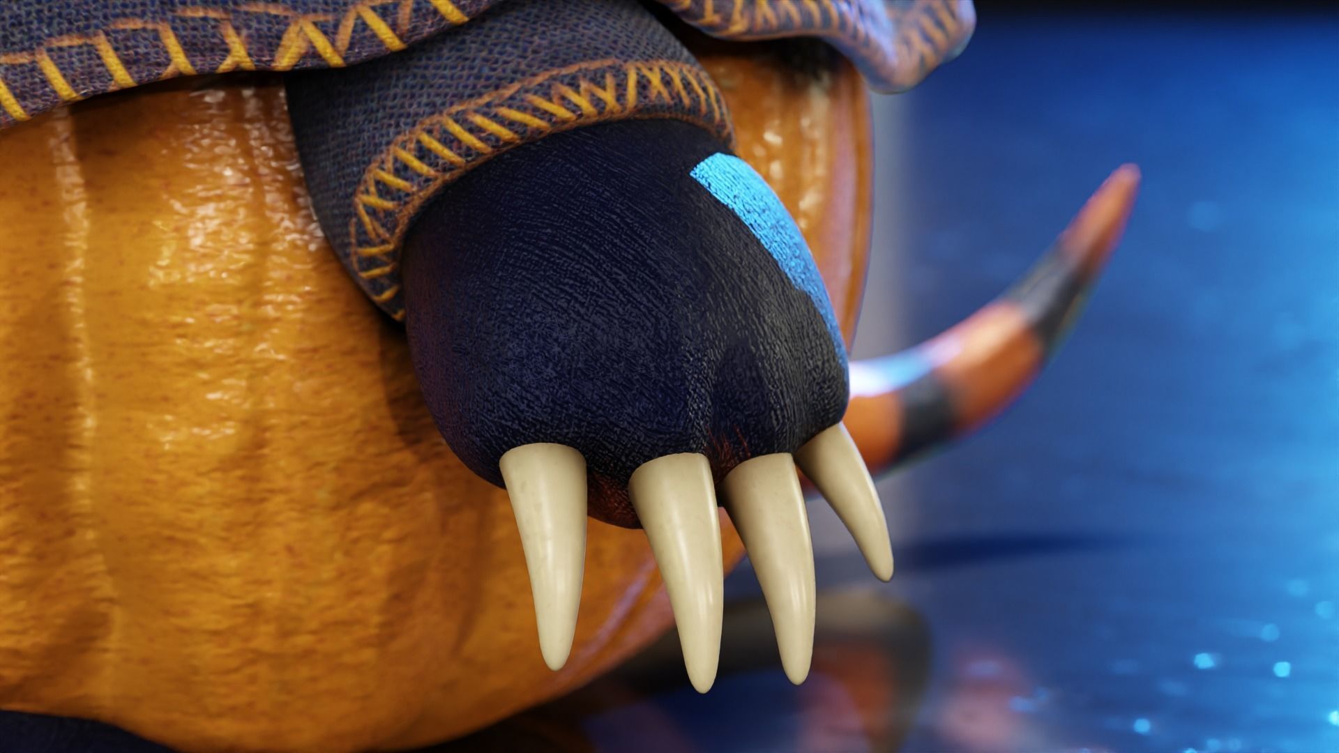 Cute Halloween monster low-poly with PBR texture Low-poly 3D model_11