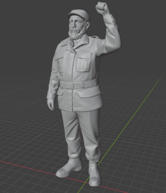 Fidel Castro 3D print model_14
