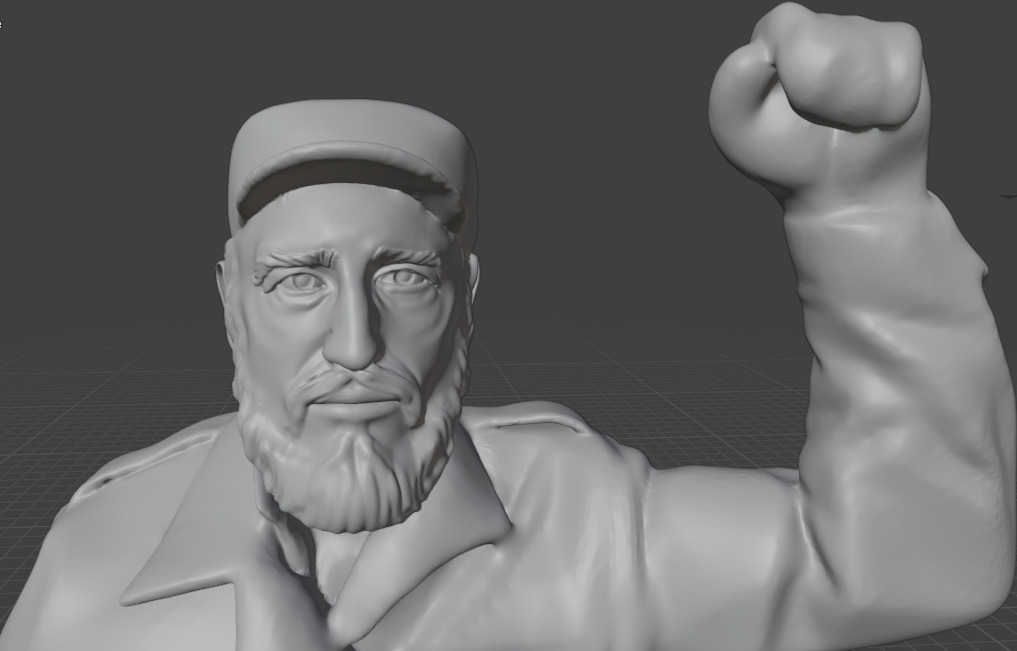 Fidel Castro 3D print model_29