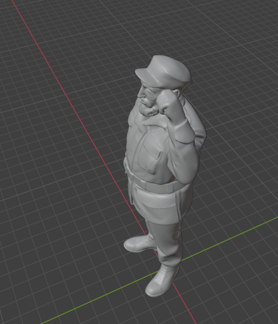 Fidel Castro 3D print model_12