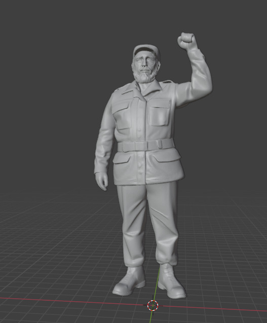 Fidel Castro 3D print model_2