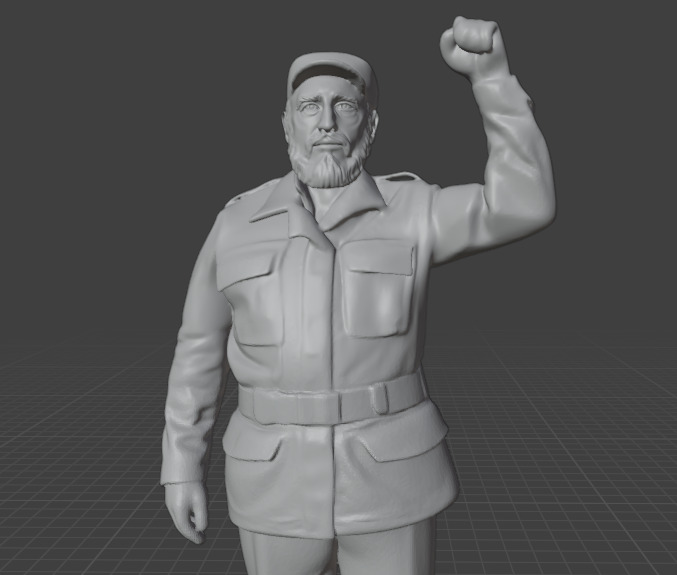 Fidel Castro 3D print model_1