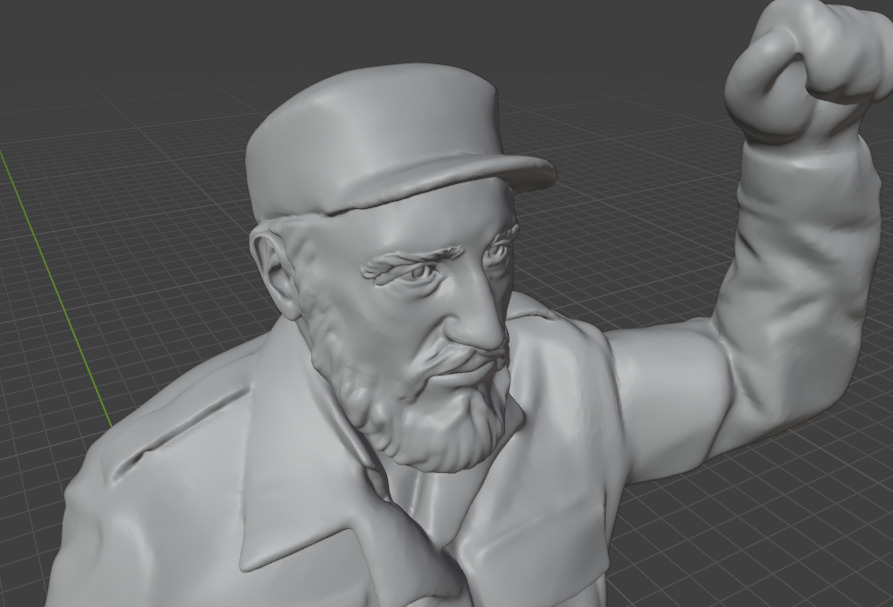 Fidel Castro 3D print model_22