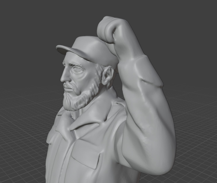 Fidel Castro 3D print model_30