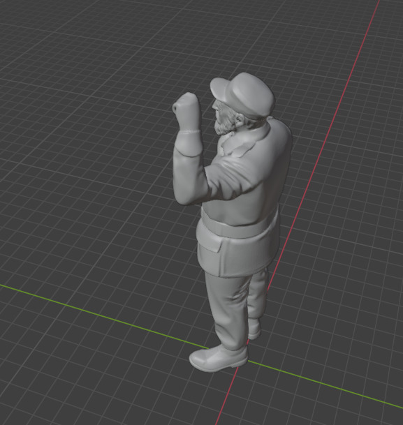 Fidel Castro 3D print model_13