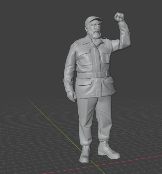 Fidel Castro 3D print model_10