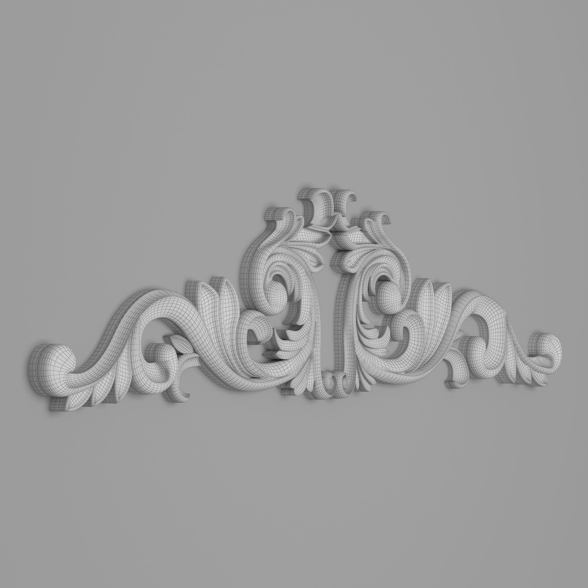 Classic Carved 015 3D model_9