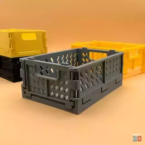 3D Printable Stackable Storage Crate  3D print model
