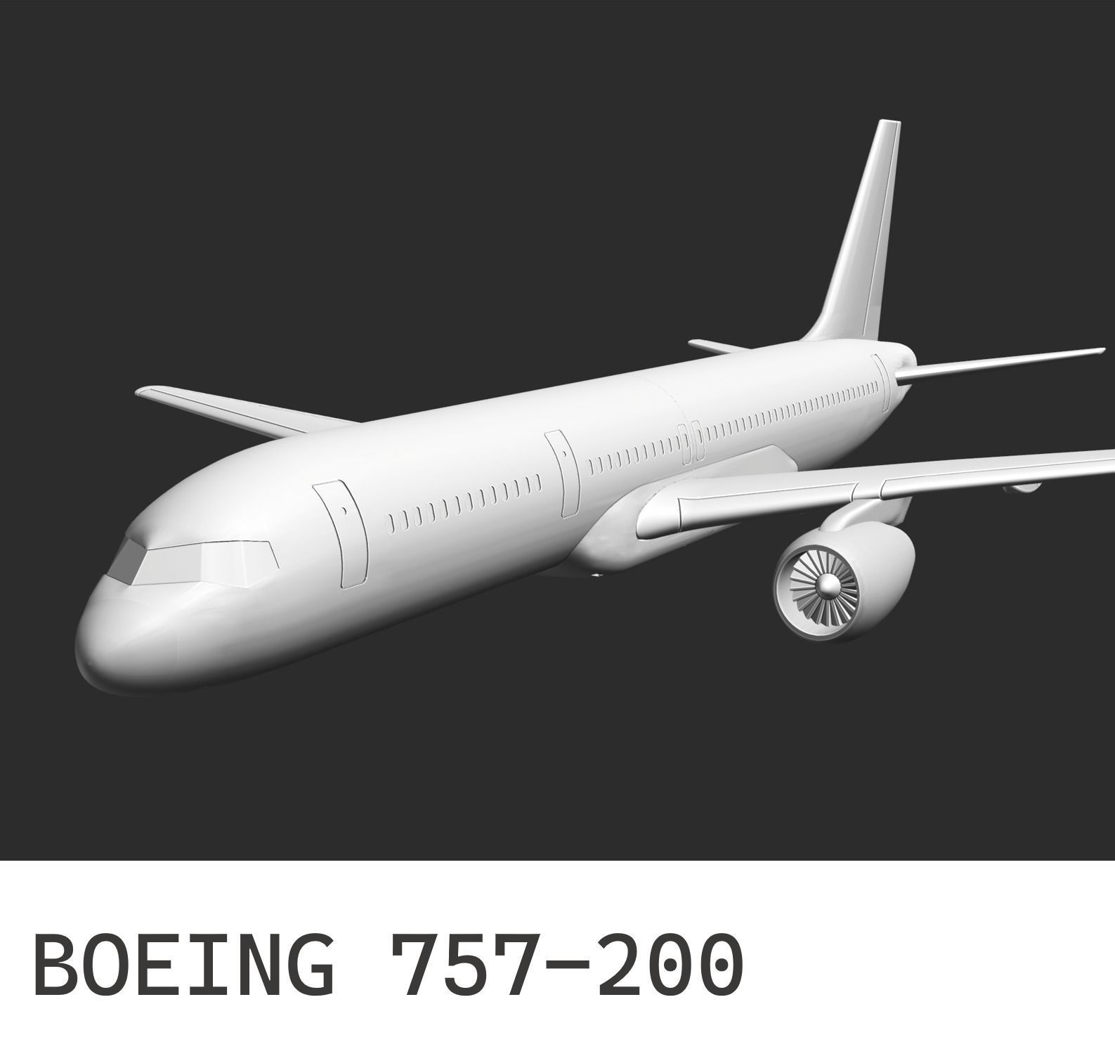 Boeing 757-200 3D print model_1