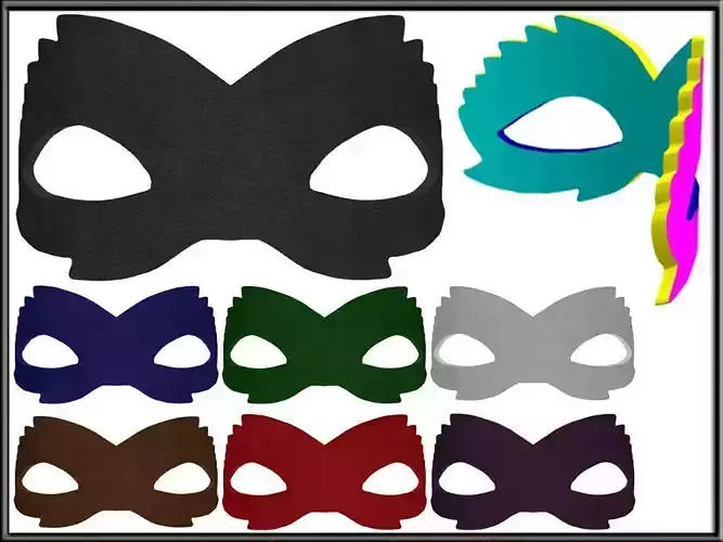 Jagged Edge Masque Low-poly 3D model