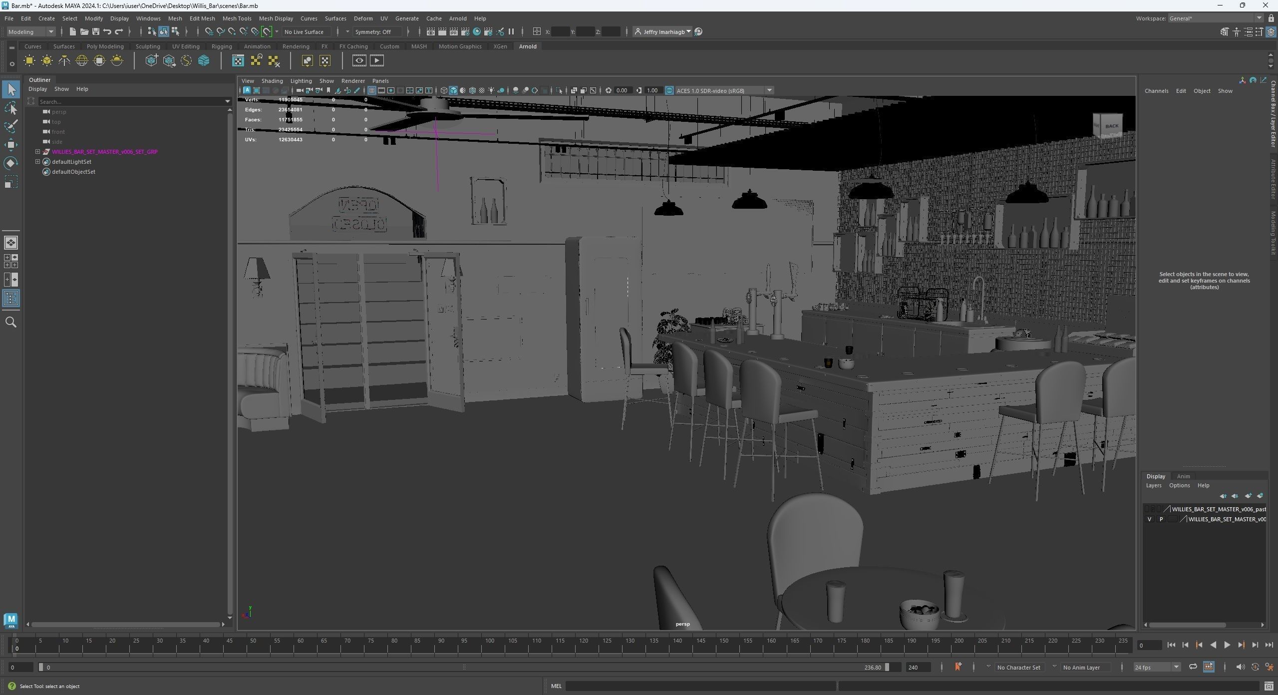Dive Bar Environment 3D model_6