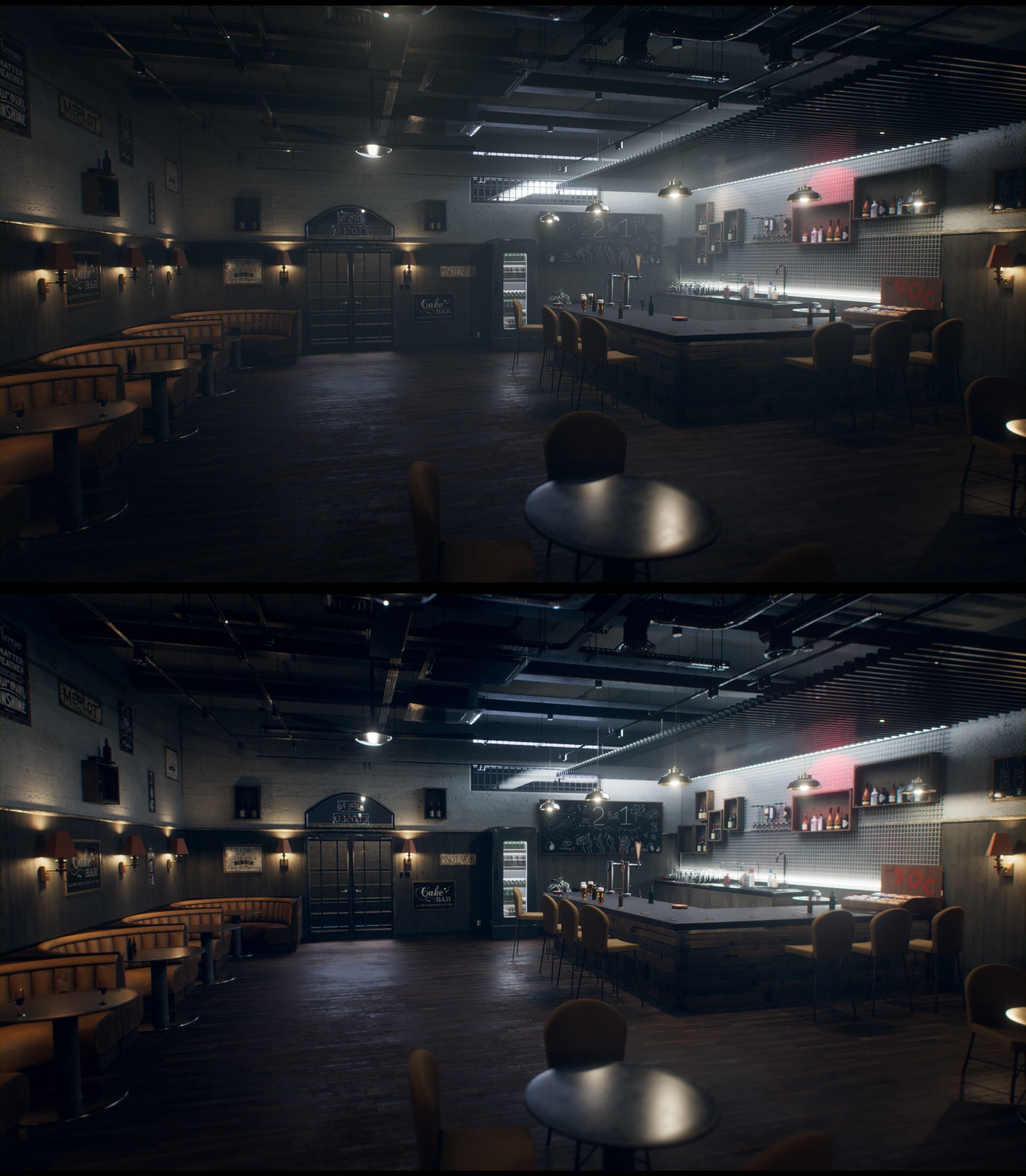 Dive Bar Environment 3D model_1