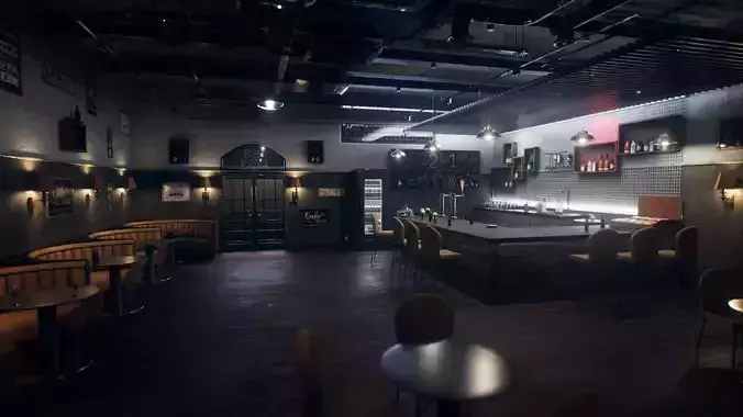 Dive Bar Environment 3D model