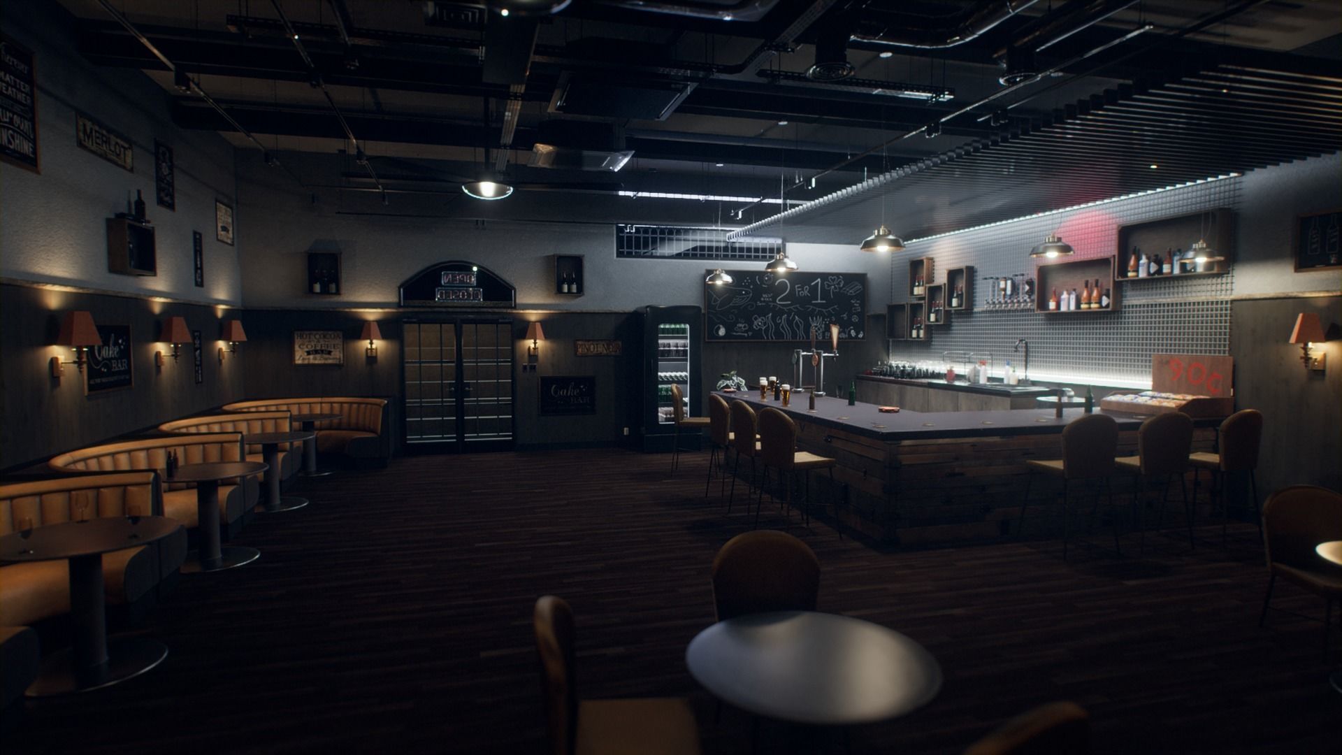 Dive Bar Environment 3D model_3